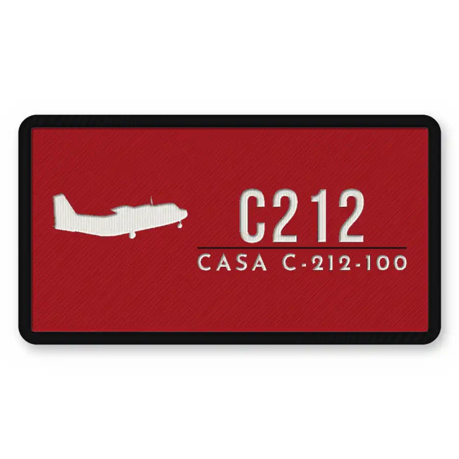 CASA C-212-100 Aviocar Patches - Rectangle - Red White