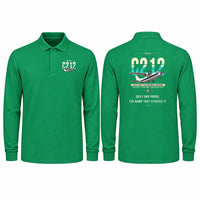 Thumbnail for CASA C-212-100 Aviocar Premium Polo T-Shirts - Original - Long Sleeve - Green