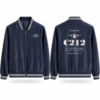 Thumbnail for CASA C-212-100 Aviocar Stylish Jackets - Baseball Collar - Heritage - Navy Blue