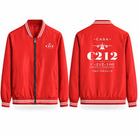 Thumbnail for CASA C-212-100 Aviocar Stylish Jackets - Baseball Collar - Heritage - Red