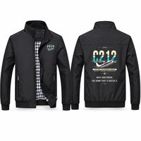 Thumbnail for CASA C-212-100 Aviocar Stylish Jackets - Stand Collar - Original - Black