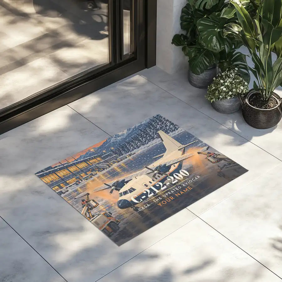 CASA C-212-200 Aviocar - 3D + Name - Door Mat