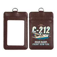 Thumbnail for CASA C-212-200 Aviocar - Cartoon - ID Card Holder - Dark Brown