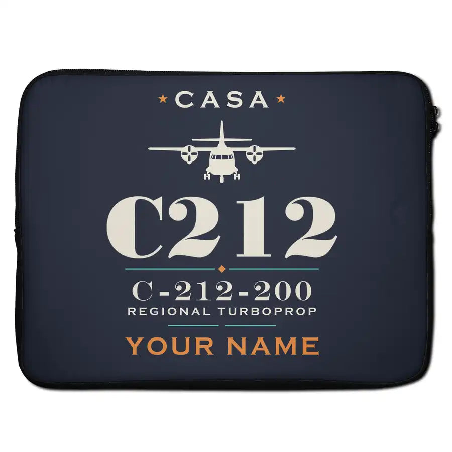 CASA C-212-200 Aviocar - Heritage + Name - Laptop Sleeve