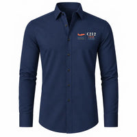 Thumbnail for CASA C-212-200 Aviocar - Long Sleeve Shirt - Poster - Dark Blue