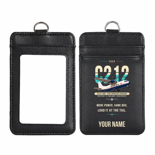 CASA C-212-200 Aviocar - Original - ID Card Holder - Black + Name