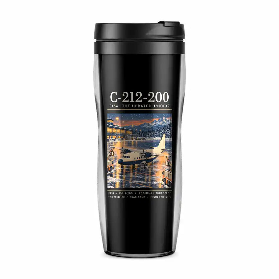 CASA C-212-200 Aviocar - Poster - Plastic (No Holder) - Black