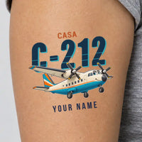 Thumbnail for CASA C-212-200 Aviocar - Tattoo - Cartoon + Name