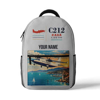 Thumbnail for CASA C-212-300 Aviocar - 3D Backpack - White + Name