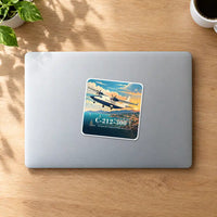 Thumbnail for CASA C-212-300 Aviocar - 3D - Square Sticker - MacBook