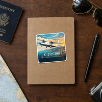 Thumbnail for CASA C-212-300 Aviocar - 3D - Square Sticker - Notebook