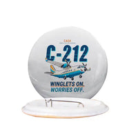 Thumbnail for CASA C-212-300 Aviocar - Cartoon - Pin - White