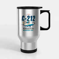 Thumbnail for CASA C-212-300 Aviocar - Cartoon - Stainless Steel with Holder - Silver