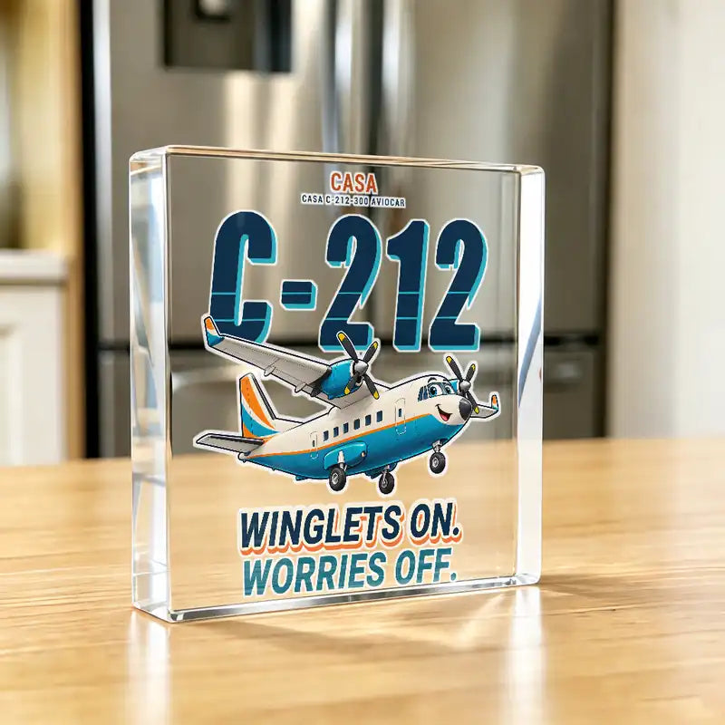 CASA C-212-300 Aviocar - Crystal Ornament - Cartoon - Kitchen