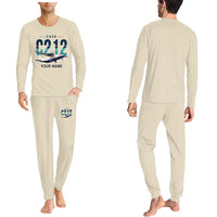 Thumbnail for CASA C-212-300 Aviocar - Men Pajamas - Original Chest + Name - Beige