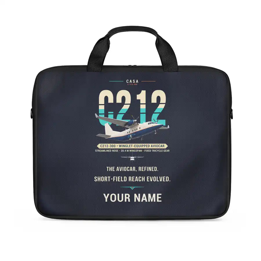 CASA C-212-300 Aviocar - Original + Name - Laptop Bag