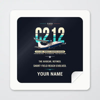 Thumbnail for CASA C-212-300 Aviocar - Original + Name - Square Sticker - Peel