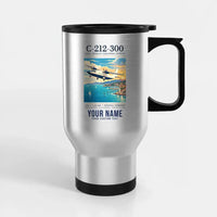 Thumbnail for CASA C-212-300 Aviocar - Poster + Name - Stainless Steel with Holder - Silver