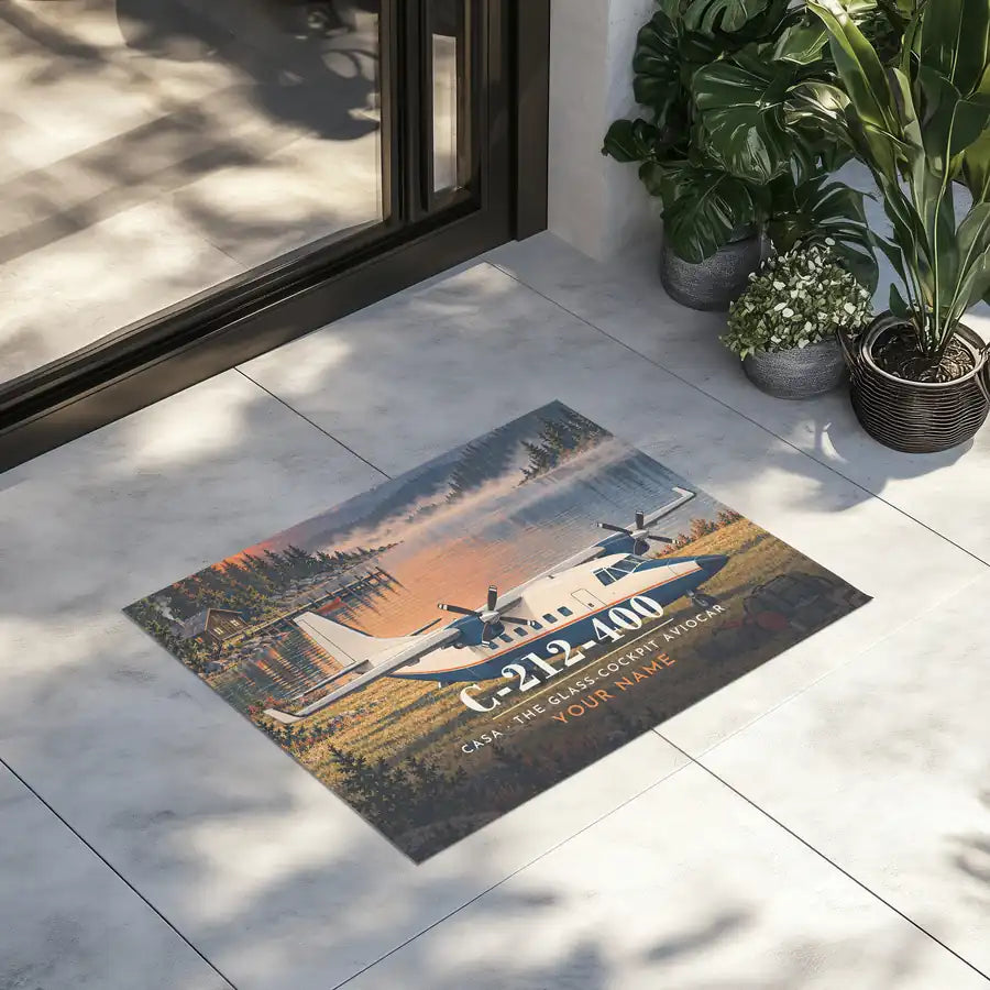 CASA C-212-400 Aviocar - 3D + Name - Door Mat