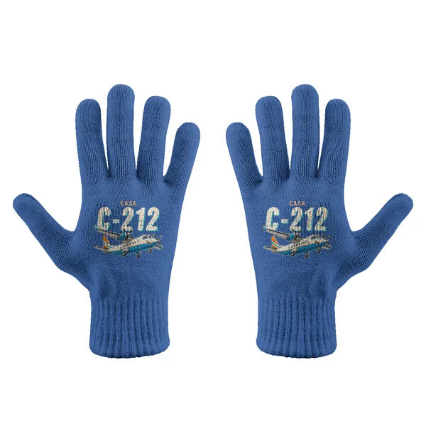 CASA C-212-400 Aviocar - Gloves - Full - Cartoon - Blue