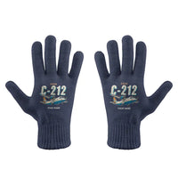 Thumbnail for CASA C-212-400 Aviocar - Gloves - Full - Cartoon + Name - Navy Blue