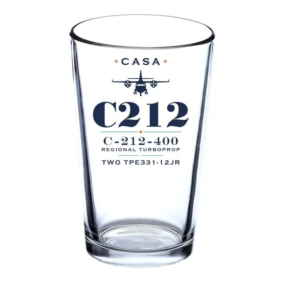 CASA C-212-400 Aviocar - Heritage - Beer & Water Glass