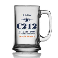 Thumbnail for CASA C-212-400 Aviocar - Heritage + Name - Beer Glass with Holder