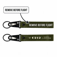 Thumbnail for CASA C-212-400 Aviocar Hawk-Shaped Key Chains - Dark Green - Heritage - Remove Before Flight