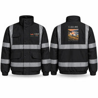 Thumbnail for CASA C-212-400 Aviocar Reflective Winter Jackets - Poster - Black