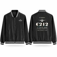Thumbnail for CASA C-212-400 Aviocar Stylish Jackets - Baseball Collar - Heritage - Black