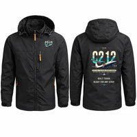 Thumbnail for CASA C-212-400 Aviocar Stylish Jackets - Hooded Windbreaker - Original - Black