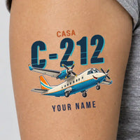 Thumbnail for CASA C-212-400 Aviocar - Tattoo - Cartoon + Name