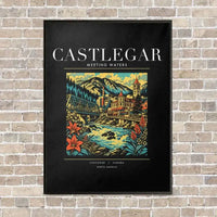 Thumbnail for CASTLEGAR - Poster - Canvas Framed - Black