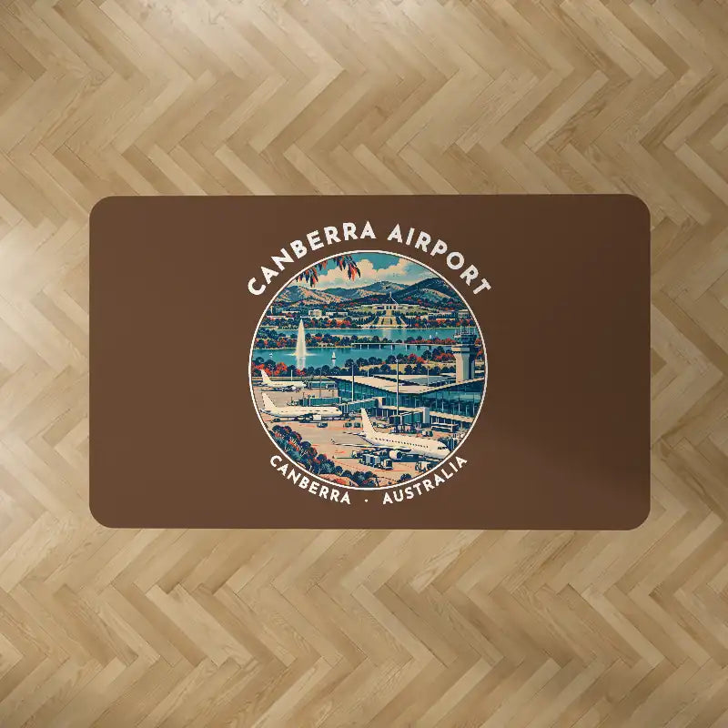 Canberra Airport (CBR) Carpets - Carpet Rectangle - Badge - Brown V2