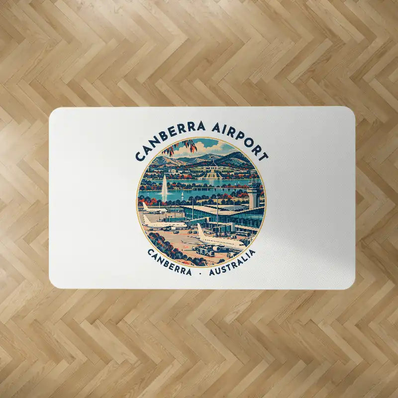 Canberra Airport (CBR) Carpets - Carpet Rectangle - Badge - White V2