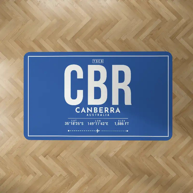 Canberra Airport (CBR) Carpets - Carpet Rectangle - ID Tag - Blue V2