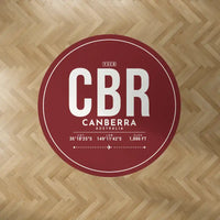 Thumbnail for Canberra Airport (CBR) Carpets - Carpet Round - ID Tag - Dark Red V2