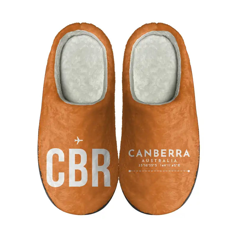 Canberra Airport (CBR) Slippers & Flip Flops - Slippers - Cotton - Code - Different - Orange