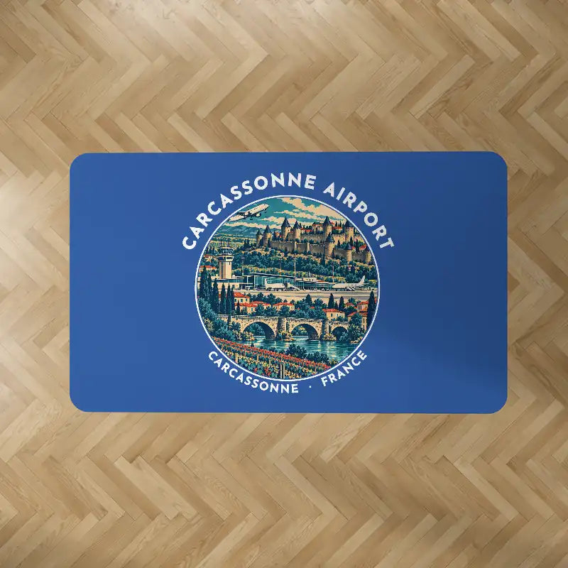 Carcassonne Airport (CCF) Carpets - Carpet Rectangle - Badge - Blue V2
