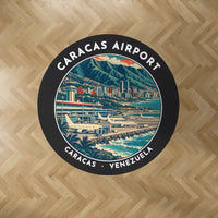 Thumbnail for Simon Bolivar International Airport (Maiquetia) (CCS) Carpets - Carpet Round - Badge - Black V2