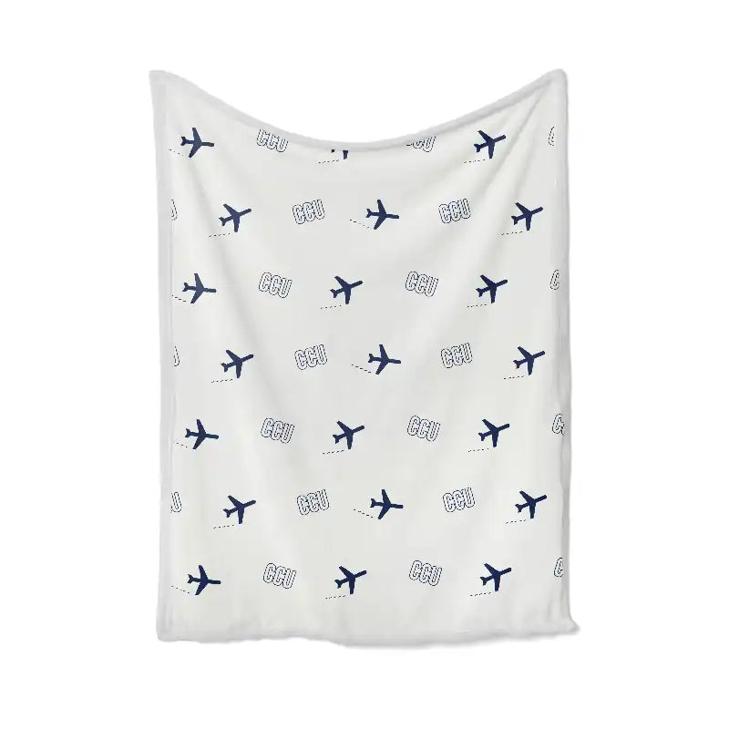 Netaji Subhash Chandra Bose International Airport Kolkata (CCU) Bedding Sets & Blankets - Blanket - Pattern - White
