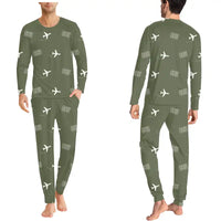 Thumbnail for Netaji Subhash Chandra Bose International Airport Kolkata (CCU) Pajamas - Men Pajamas - Green Army