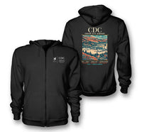 Thumbnail for CDC - Poster - Zipped Hoodie - Black