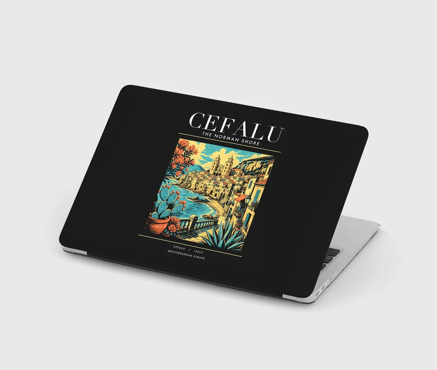 CEFALU - Poster - MacBook Case - Black