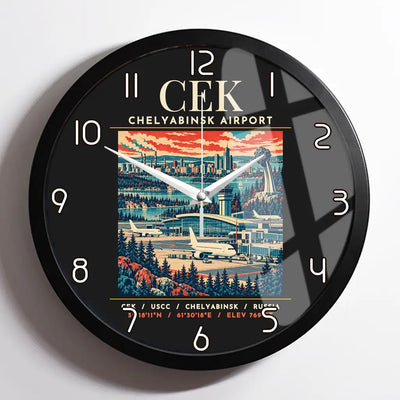 CEK - Poster - Wall Clock Framed - Black