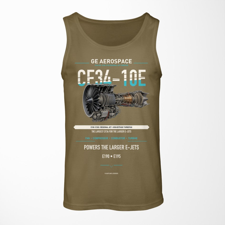 CF34-10E design on green army tank top