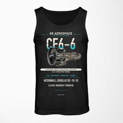CF6-6 design on black tank top