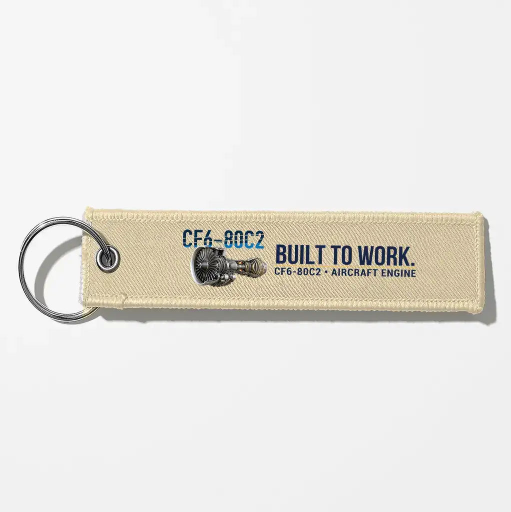 GE CF6-80C2 Engine Aviator Key Chains - Beige