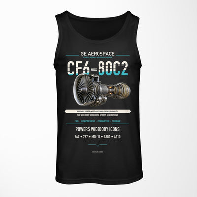 CF6-80C2 design on black tank top
