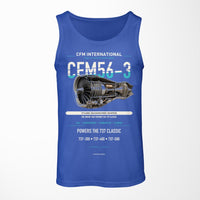 Thumbnail for CFM56-3 design on blue tank top
